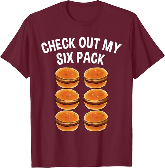 Funny Burger Art Men Women Sandwich Cheeseburger Lovers T-Shirt - T-Shirt | Maroon