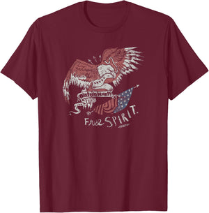 Trendy Vintage Free Spirit American Eagle T-Shirt - T-Shirt | Maroon