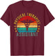 Physical Therapist Assistant Funny Retro T-Shirt - T-Shirt | Maroon