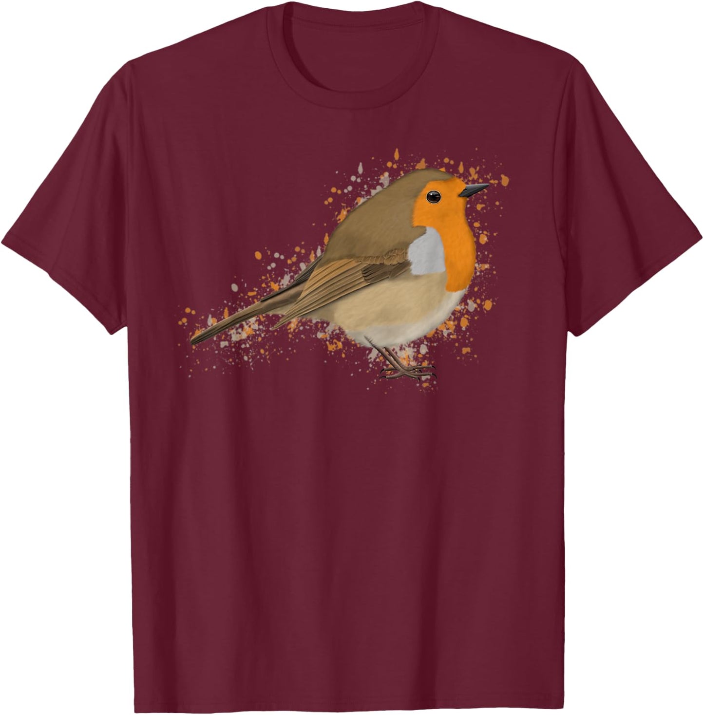 Robin Bird Birder Birdlover Birdwatcher Animal Biologist T-Shirt - T-Shirt | Maroon