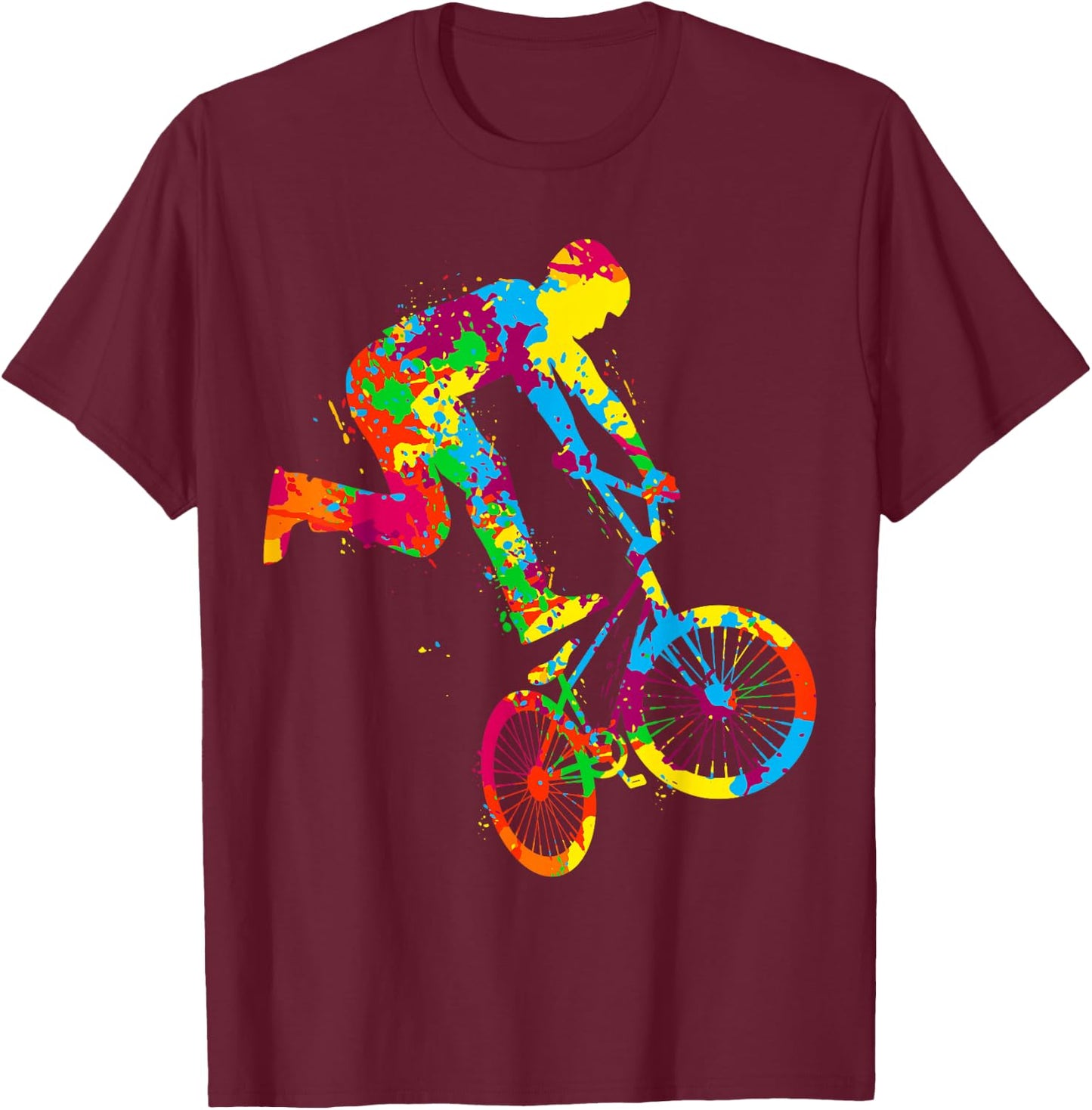 BMX Bike Stunt Rider Boys Children T-Shirt - T-Shirt | Maroon