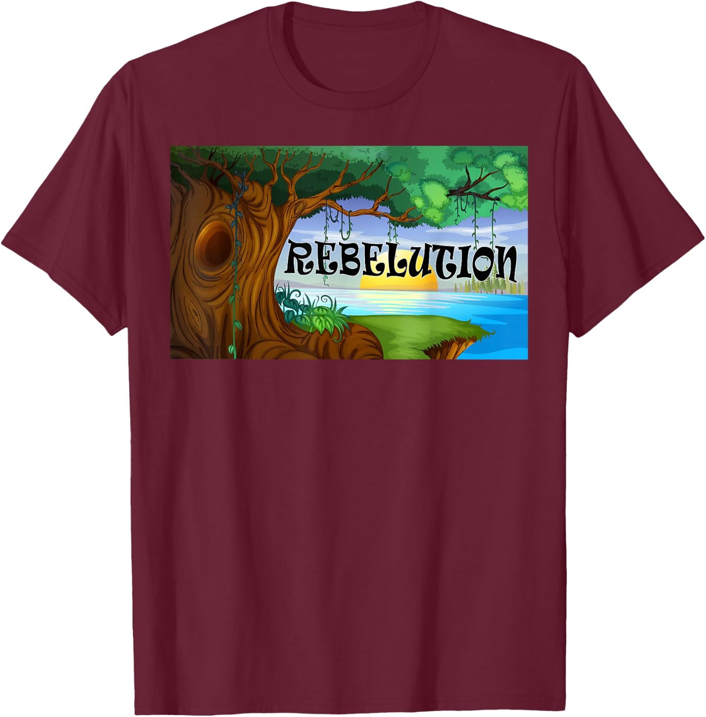 Rebelution Bright Side of Life T-Shirt - T-Shirt | Maroon