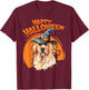 Golden Retriever Costumes For Halloween Dog Halloweenie Men Women Kids T-Shirt - T-Shirt | Maroon