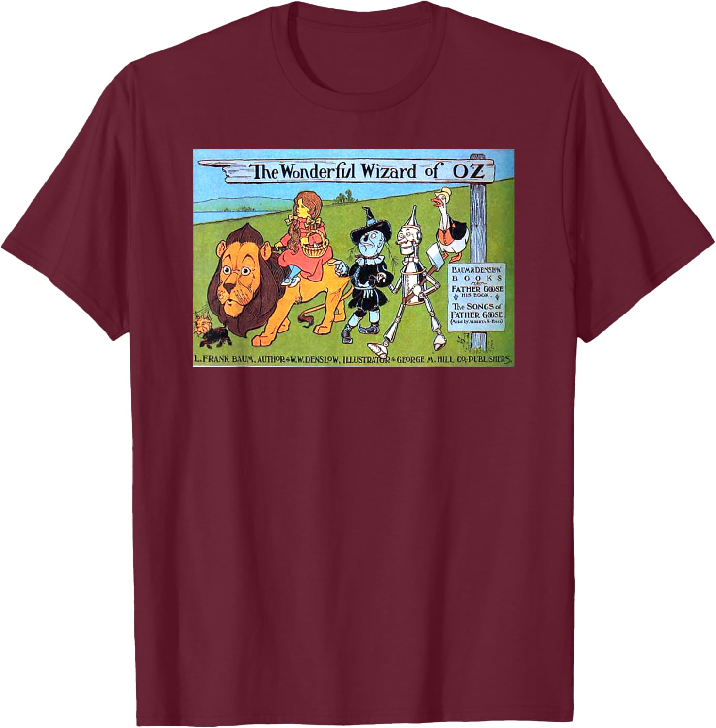 The Wizard Of OZ Book Character Promo - Vintage T-Shirt - T-Shirt | Maroon