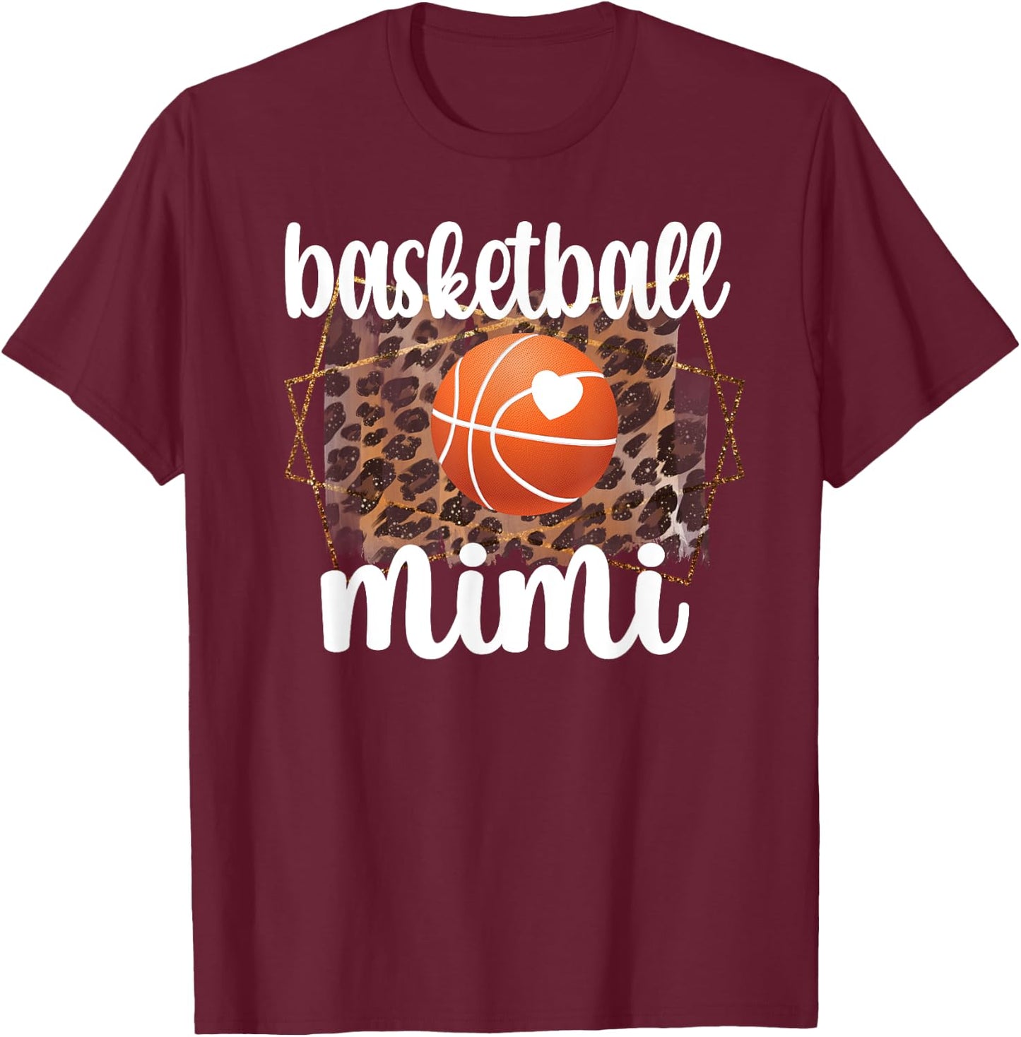 Basketball Mimi Grandma Mimi Of A Basketball Player T-Shirt - T-Shirt | Maroon