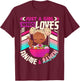 Anime Ramen Black Girl T-Shirt - T-Shirt | Maroon