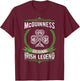 McGuinness Irish Name Legend Shamrock St Patricks Day T-Shirt - T-Shirt | Maroon