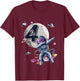 4 Years Old Birthday Boy Astronaut Gifts Space 4th B-Day T-Shirt - T-Shirt | Maroon