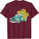 Vintage Truck Sunflowers Happy Fall Y'all T-Shirt - T-Shirt | Maroon