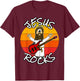 Jesus Rocks Bass Guitar, Church Bassist, Worship Musician T-Shirt - T-Shirt | Maroon