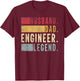Husband Dad Engineer Legend Father's Day Engineer Dad T-Shirt - T-Shirt | Maroon