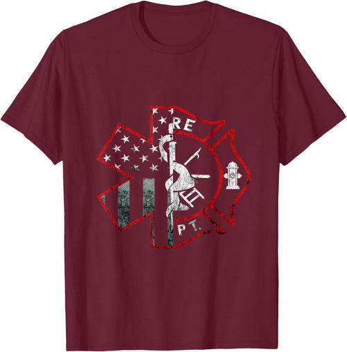 Fireman EMT Paramedic Patriotic American Flag Firefighter