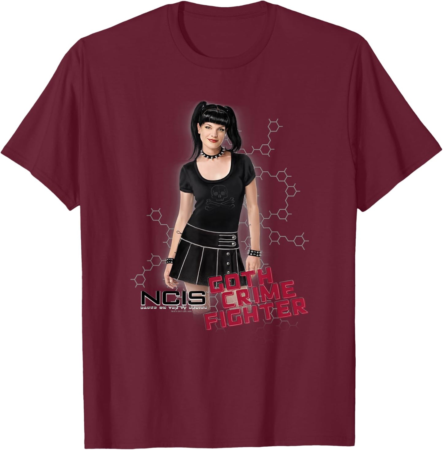 NCIS Goth Crime Fighter T-Shirt - T-Shirt | Maroon