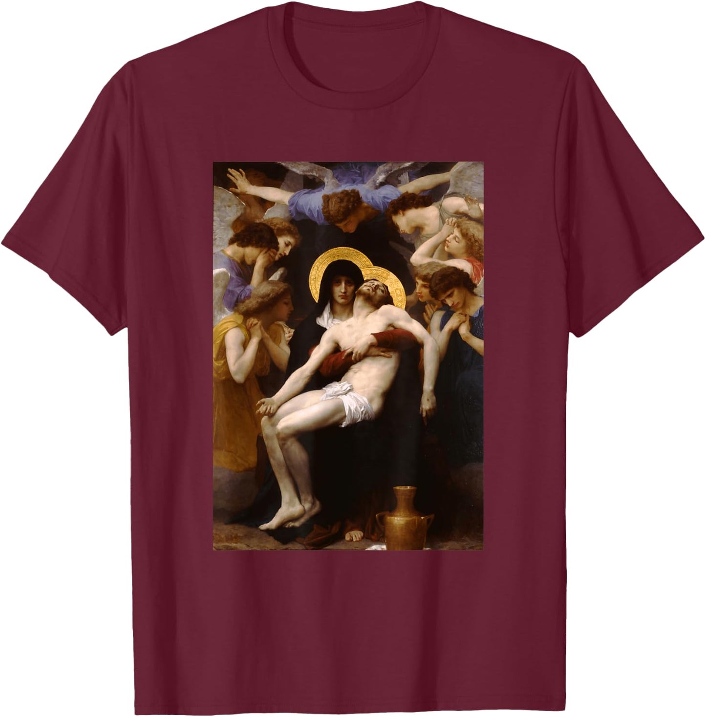 William-Adolphe Bouguereau - Pieta #2 - For artists T-Shirt - T-Shirt | Maroon
