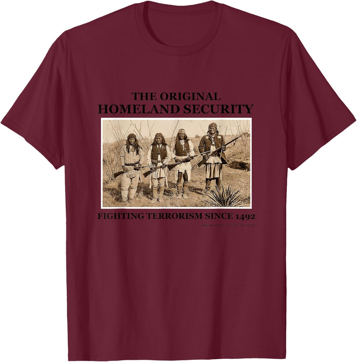 The Original Homeland Security Fight Terrorism T-Shirt - T-Shirt | Maroon