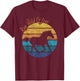 Beautiful horse retro sunset run wild and free horse graphic T-Shirt - T-Shirt | Maroon