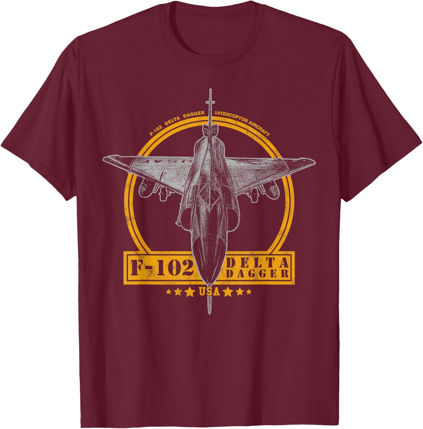 F-102 Delta Dagger Interceptor T-Shirt - T-Shirt | Maroon