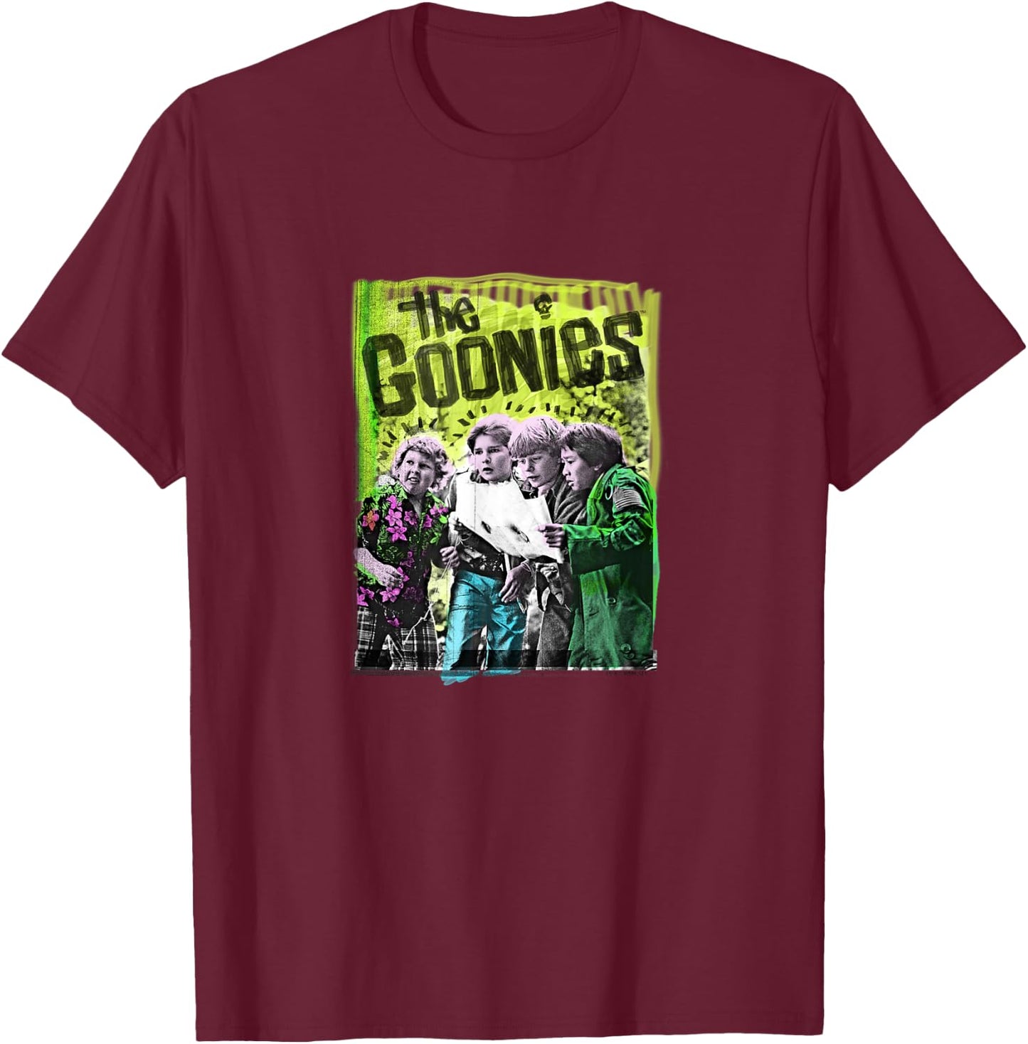 The Goonies Vintage Poster T-Shirt - T-Shirt | Maroon