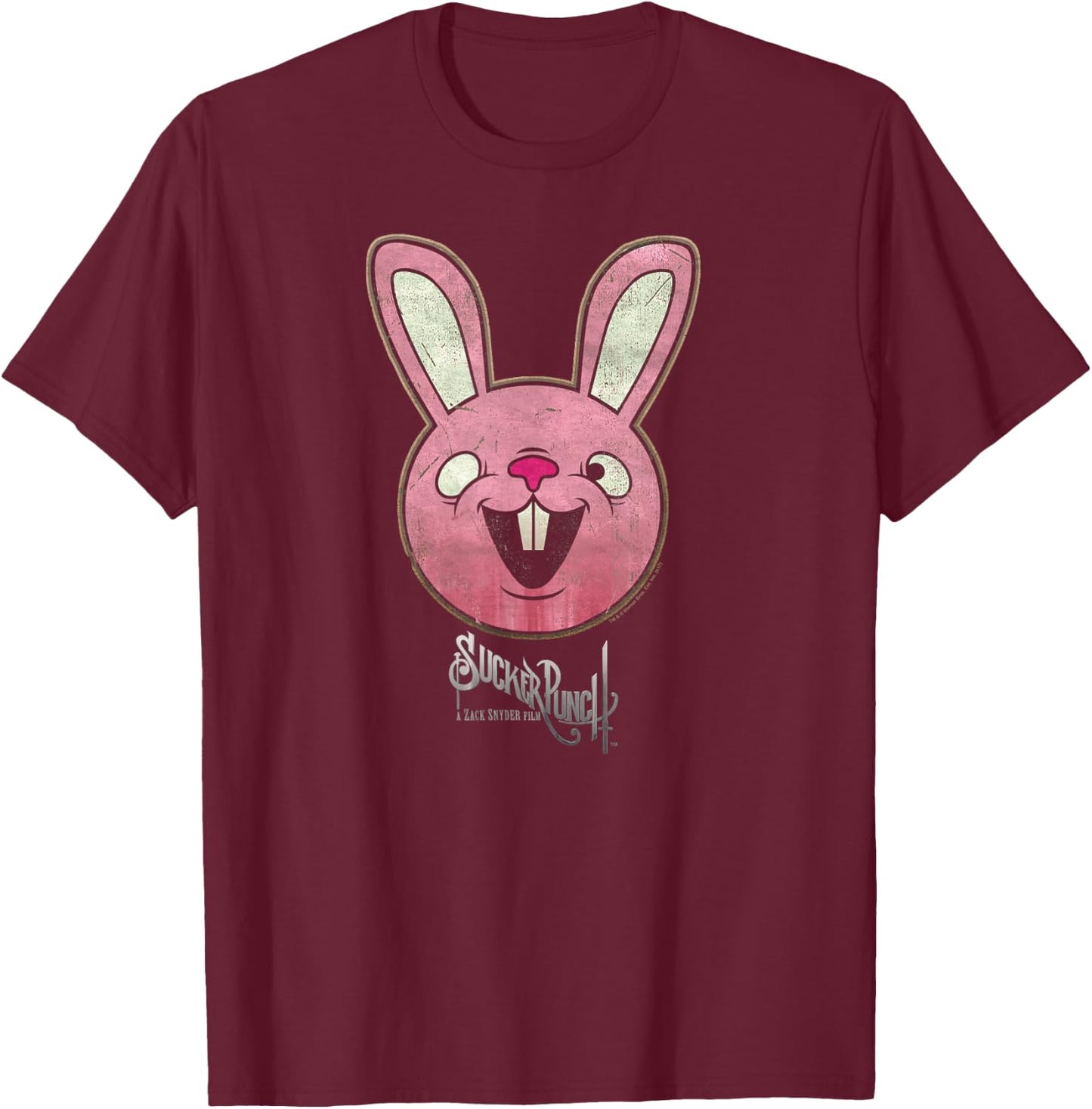 Sucker Punch Pink Bunny T-Shirt - T-Shirt | Maroon