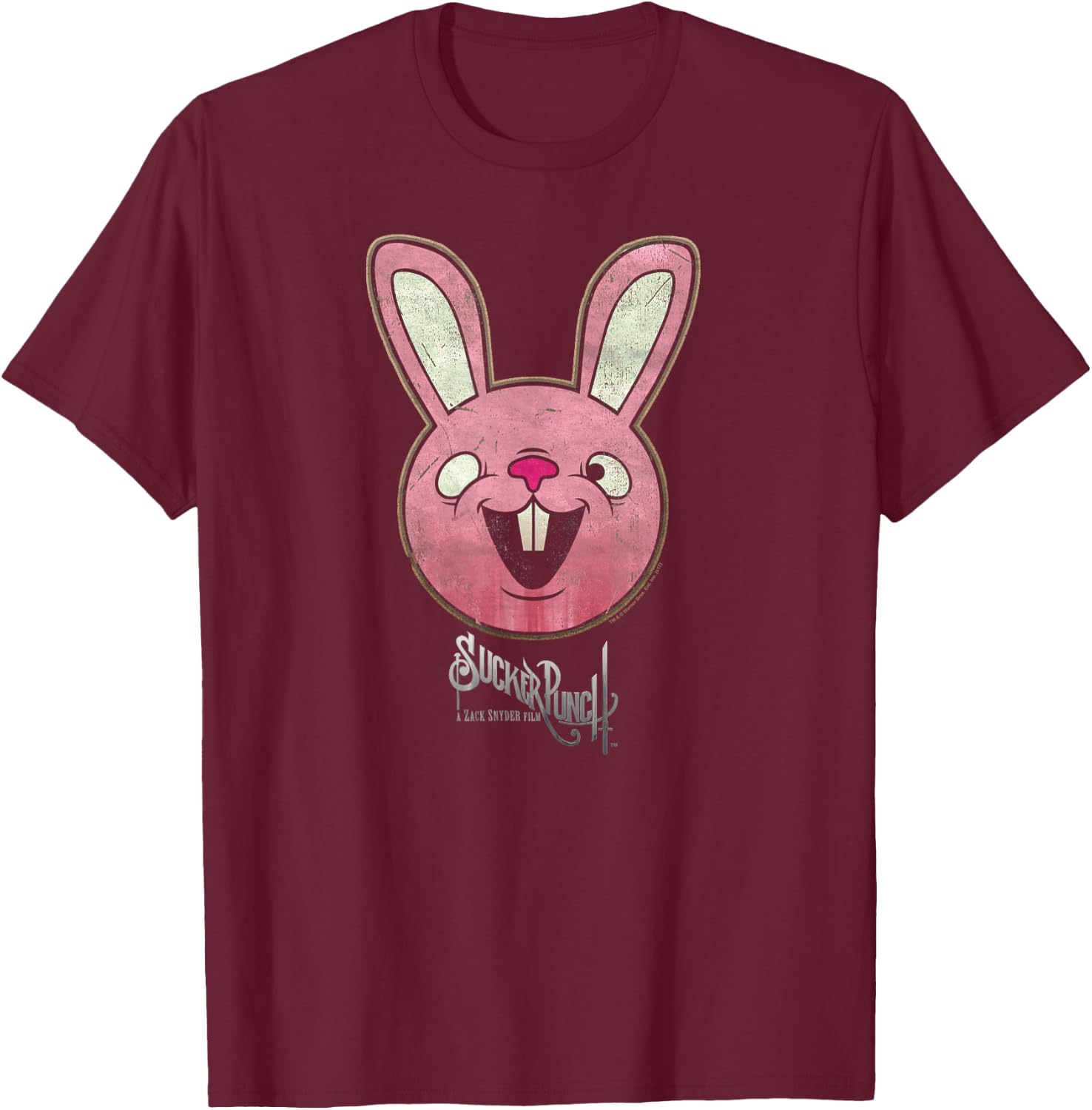 Sucker Punch Pink Bunny T-Shirt - T-Shirt | Maroon