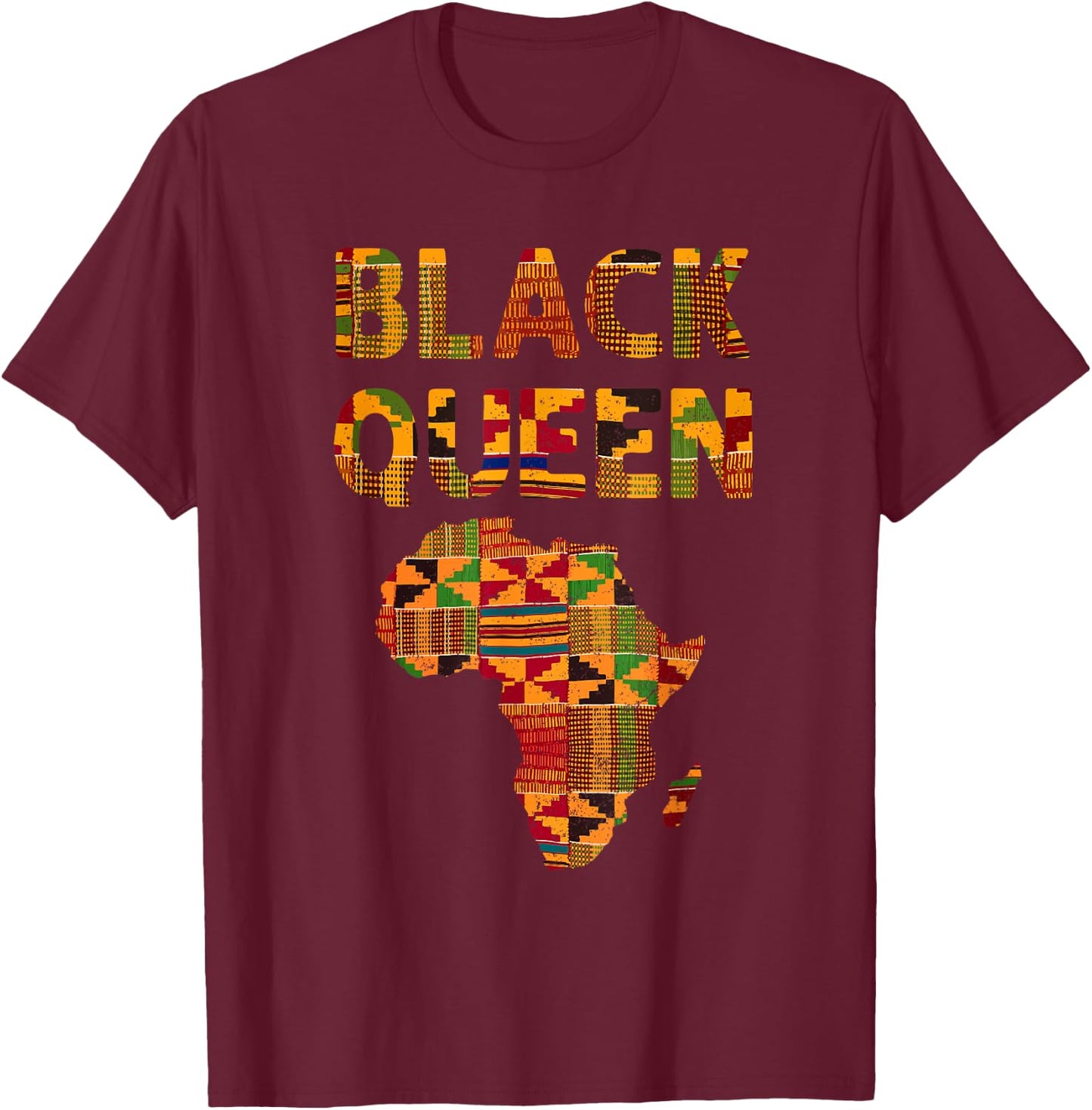 Cool Africa Art Girl Kids African Map Africa Lover T-Shirt - T-Shirt | Maroon