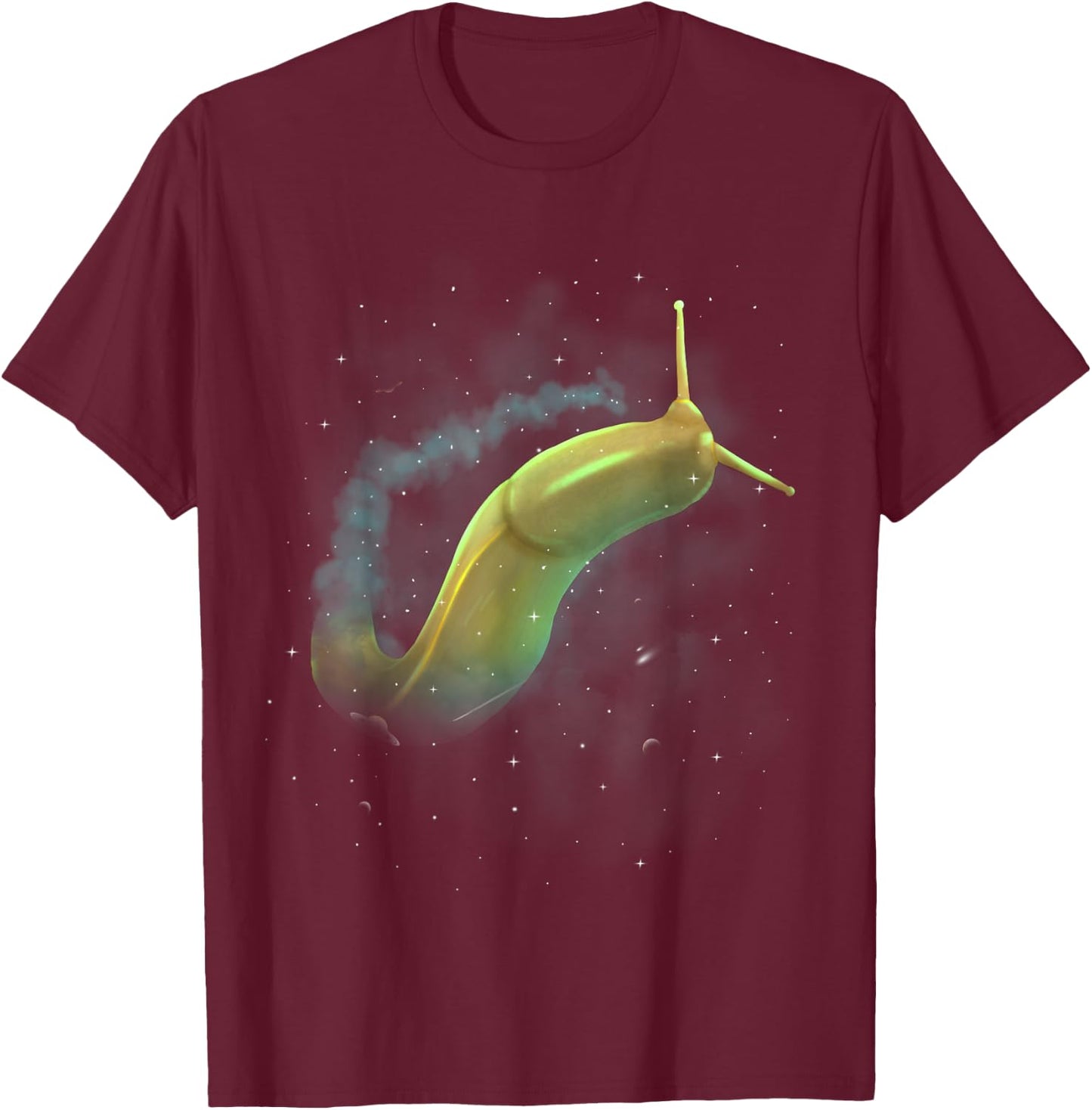 Banana Slug Cosmic Galaxy Celestial Outer Space Astronomy T-Shirt - T-Shirt | Maroon