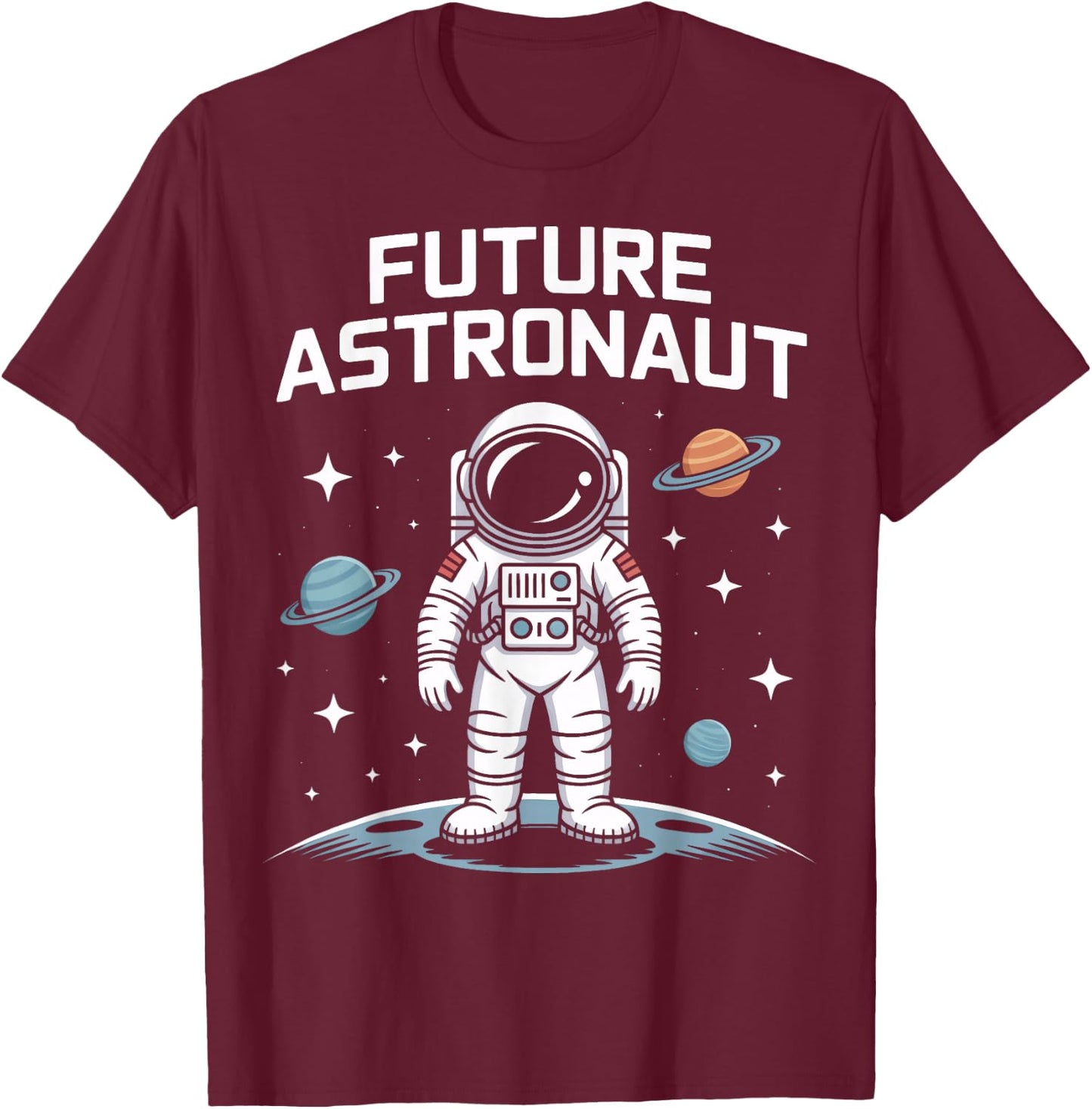 Space Kid Future Astronaut Galaxy Seeker Boys Girls T-Shirt - T-Shirt | Maroon