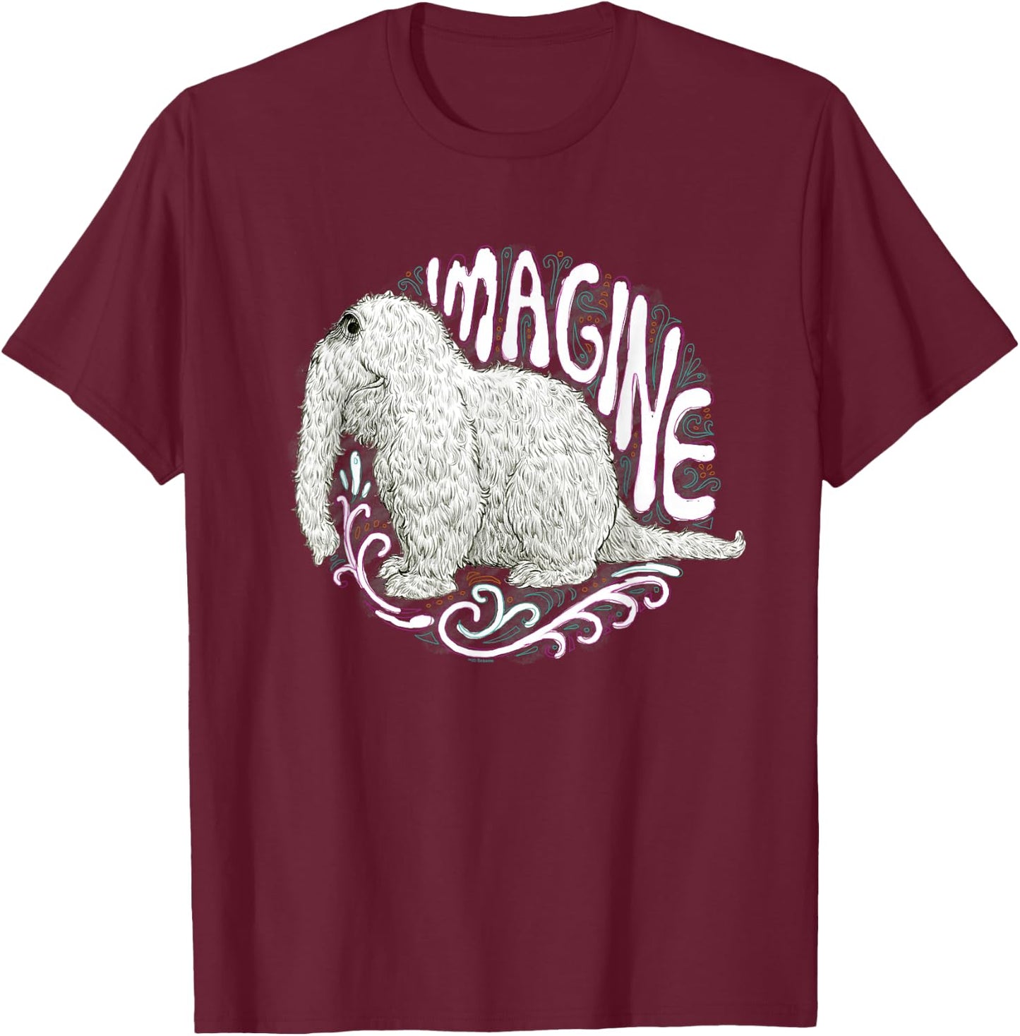 Sesame Street Snuffleupagus Imagine T-Shirt - T-Shirt | Maroon