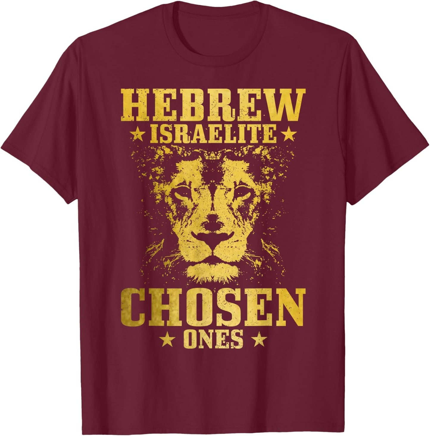 Israelite Hebrew Lion of Judah T-Shirt - T-Shirt | Maroon