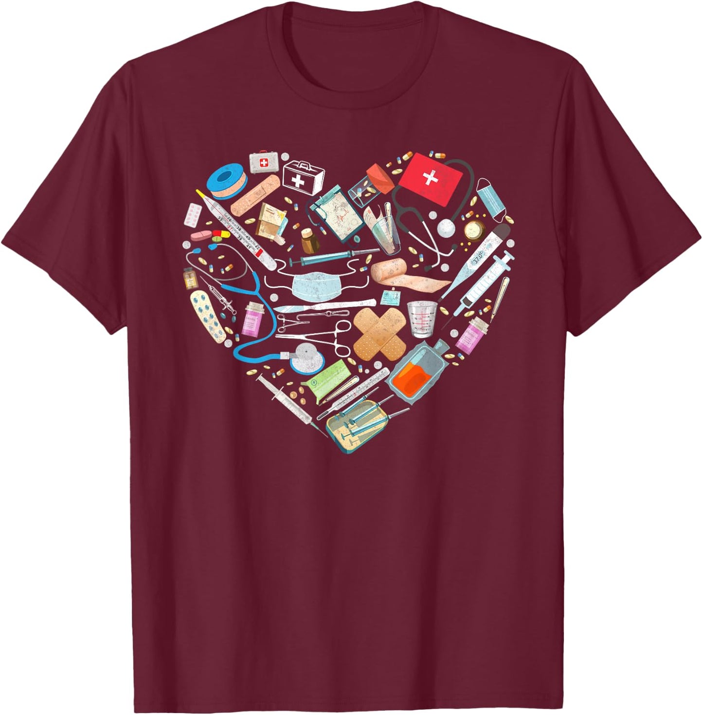 Certified Medical Assistant Heart Nurse Doctor CMA T-Shirt - T-Shirt | Maroon