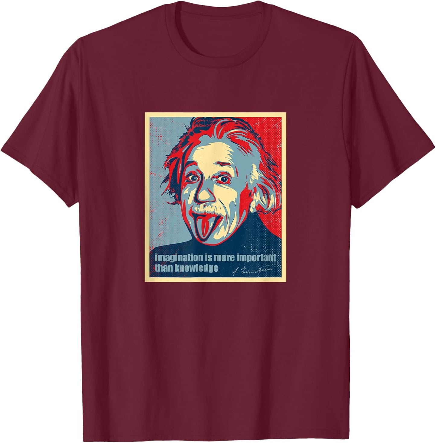 Imagination is more important than knowledge T-Shirt - T-Shirt | Maroon