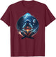 Meditating Astronaut Planets Meditation Astral Travel T-Shirt - T-Shirt | Maroon