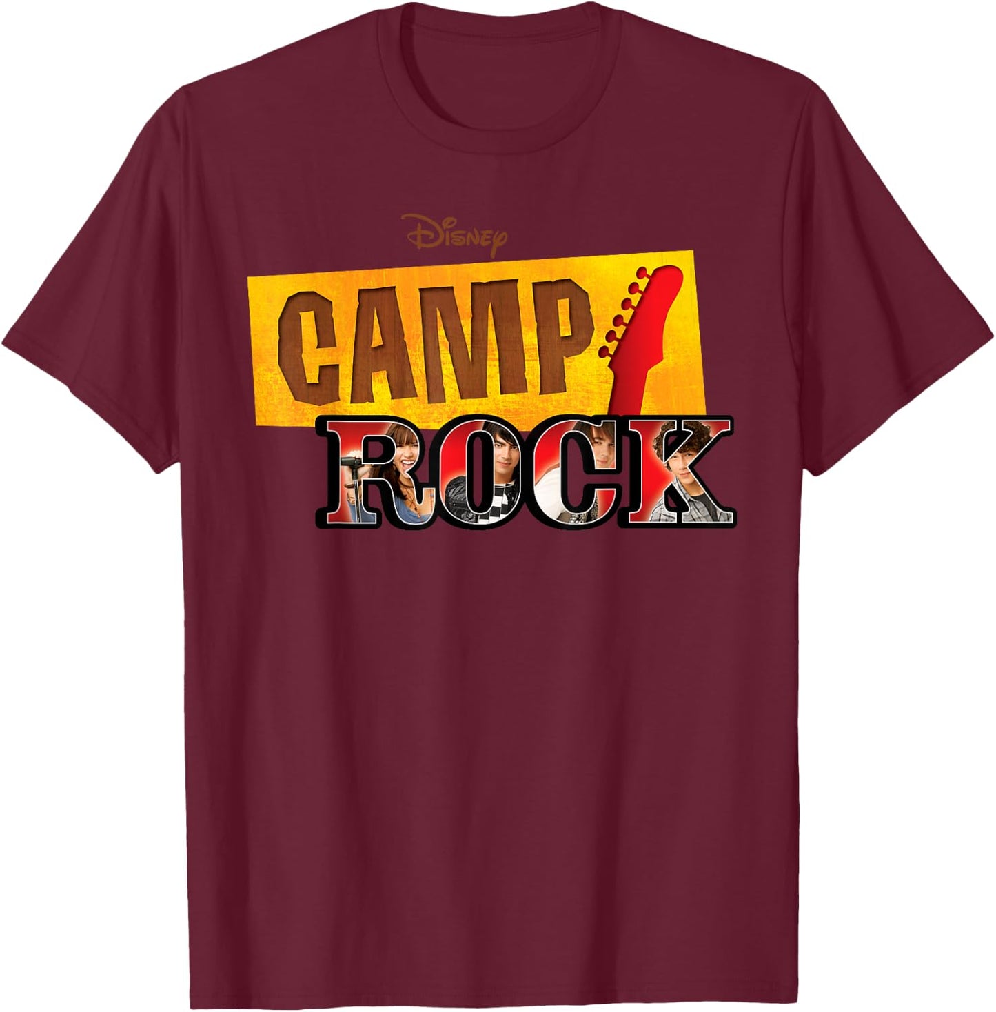 Disney Channel Camp Rock Series Logo T-Shirt - T-Shirt | Maroon
