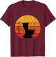 Toilet bowl plumber retro sunset pipefitter plumbing T-Shirt - T-Shirt | Maroon