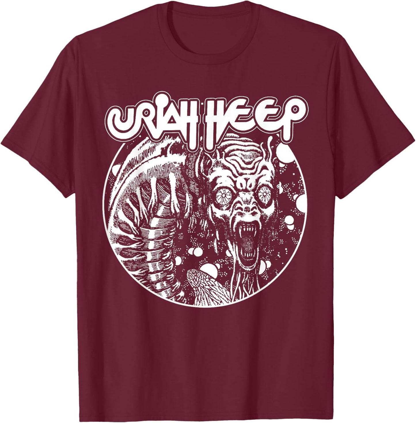 Uriah Heap - Winged Worm T-Shirt - T-Shirt | Maroon