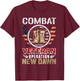 Combat Veteran New Dawn American Military T-Shirt - T-Shirt | Maroon
