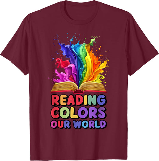 Reading Colors Our World Summer Reading 2026 T-Shirt - T-Shirt | Maroon