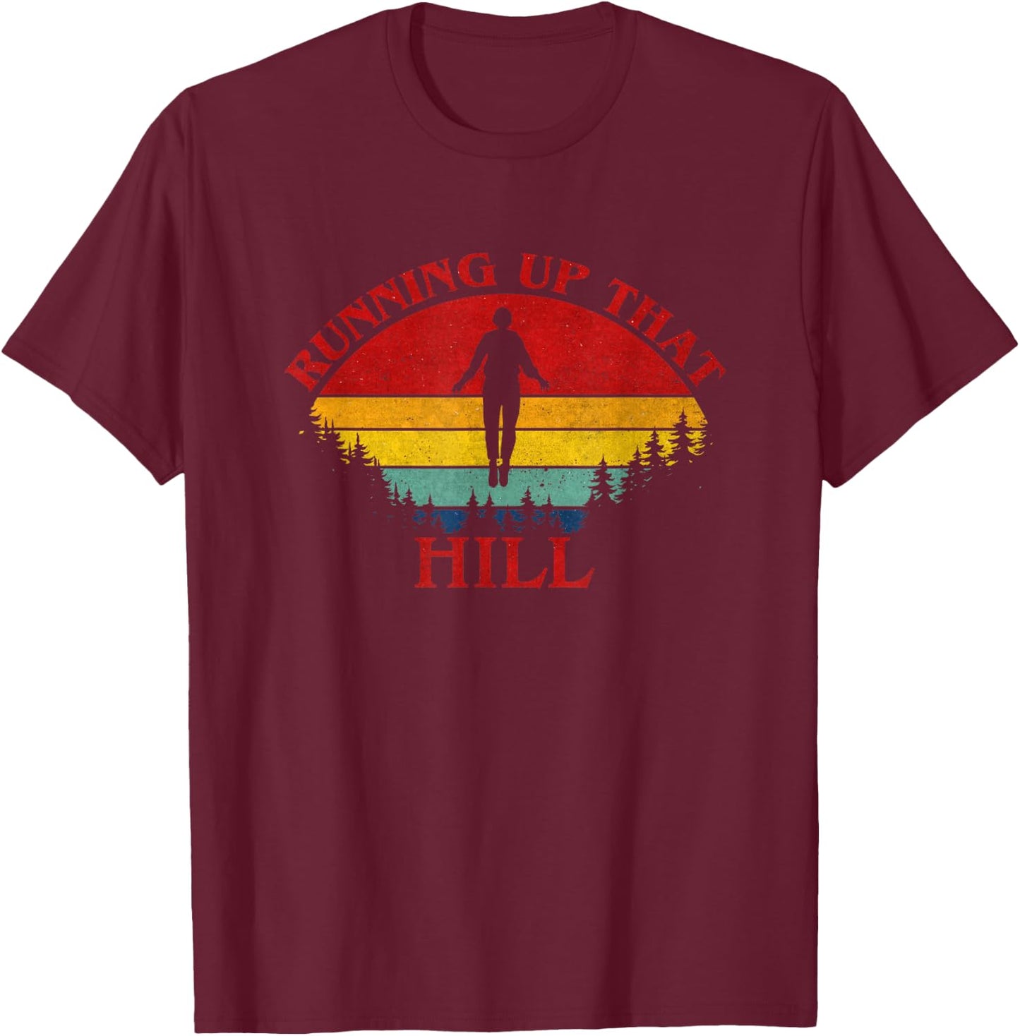 Running up That Hill 80s Max's T-Shirt - T-Shirt | Maroon