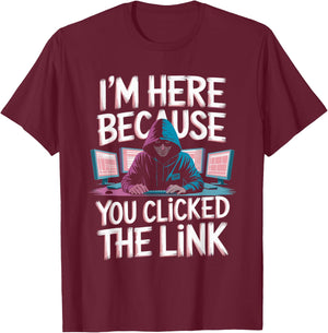 Funny Cybersecurity Hacker Design T-Shirt - T-Shirt | Maroon