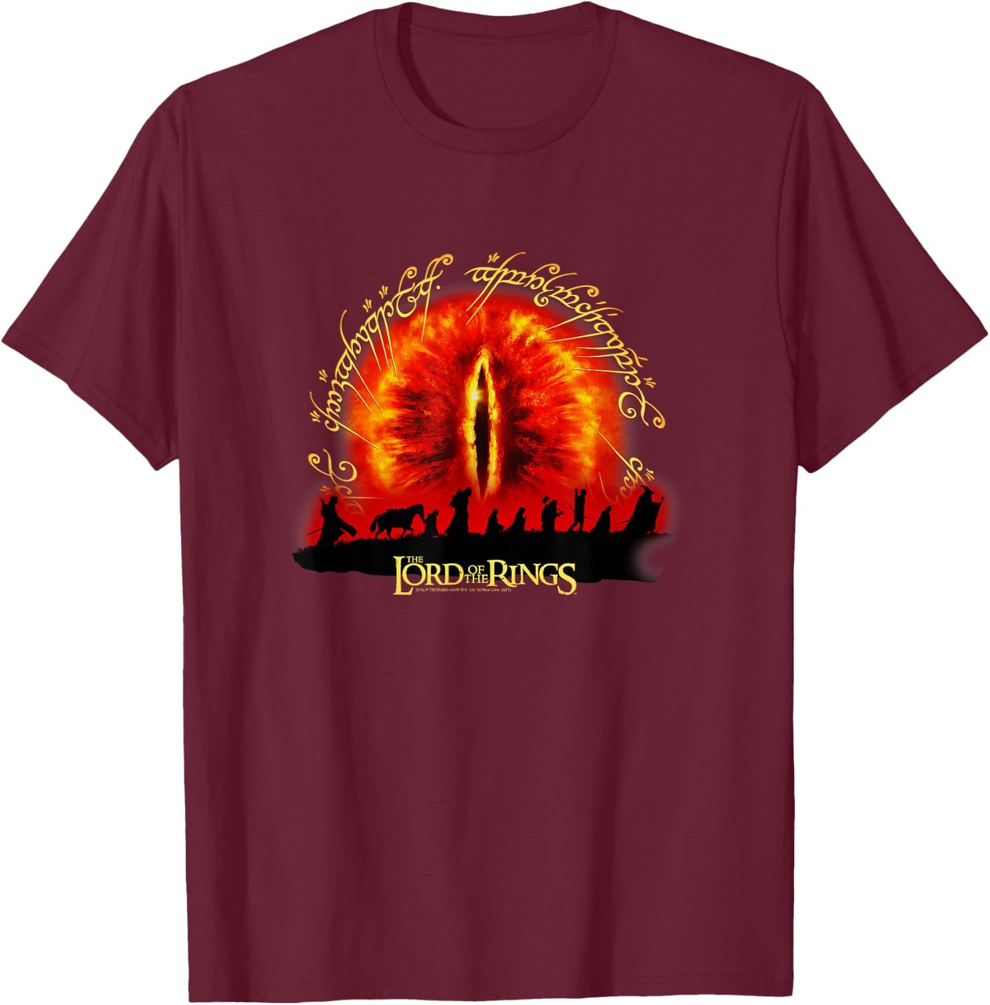 The Lord of The Rings Eye of Sauron T-Shirt - T-Shirt | Maroon