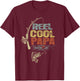 Funny Fisherman Vintage Reel Cool Papa T-Shirt - T-Shirt | Maroon
