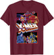 Marvel X-Men Classic Retro Video Game Logo Panels T-Shirt - T-Shirt | Maroon