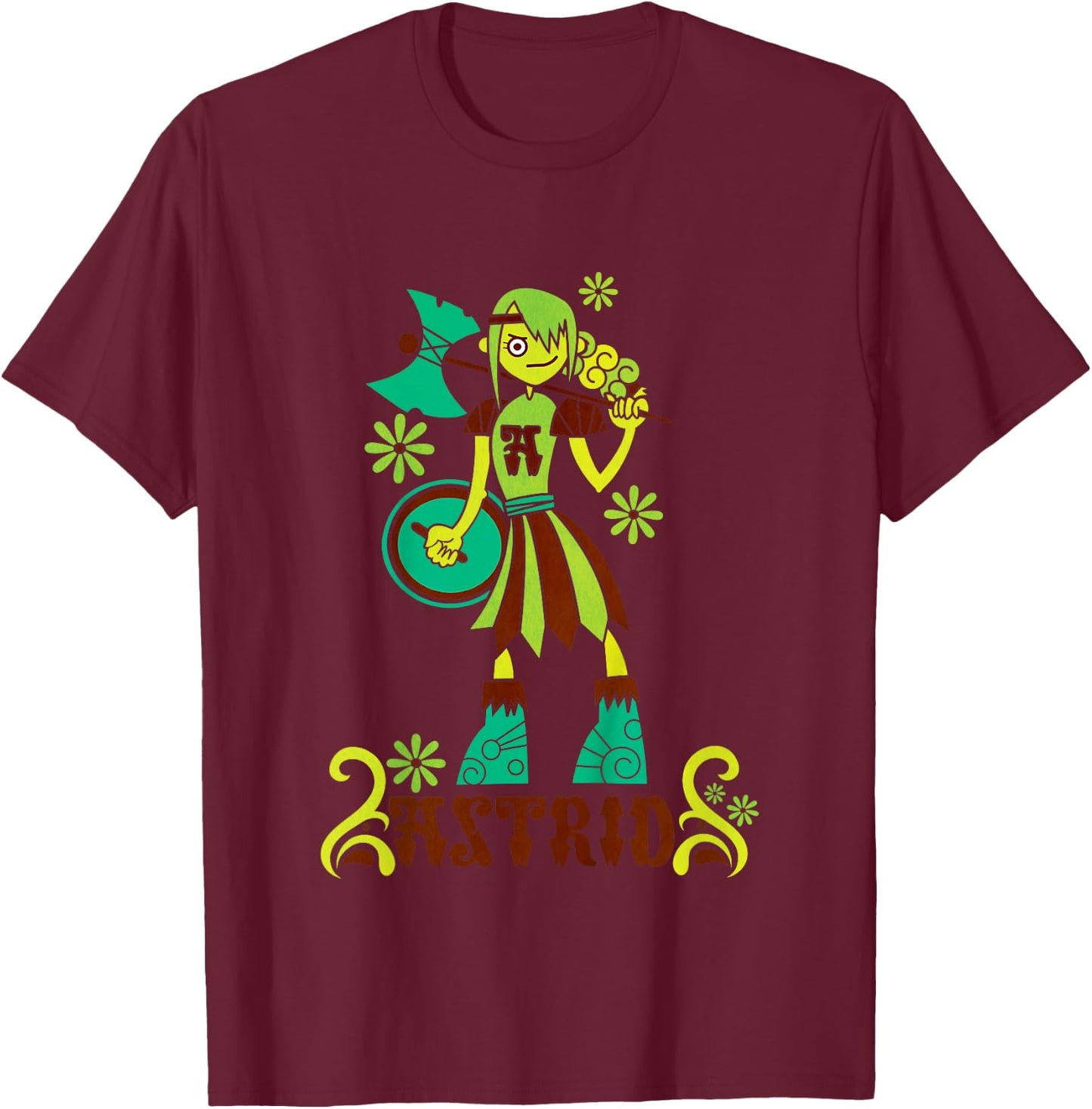 DreamWorks' Dragons: Green Astrid T-Shirt - T-Shirt | Maroon