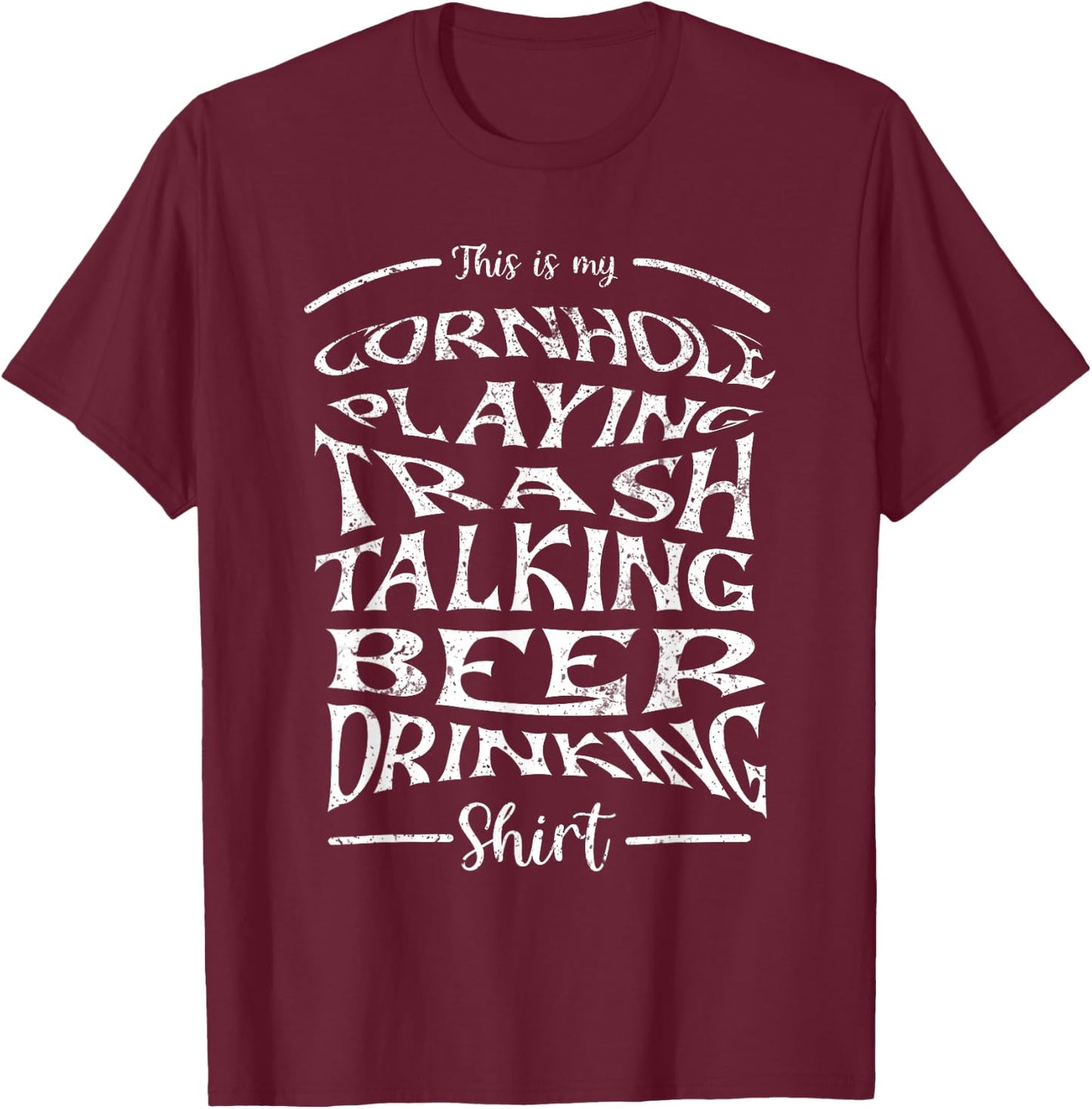 Beer & Cornhole T-Shirt - T-Shirt | Maroon