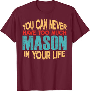 Funny Mason Personalized First Name Joke Item T-Shirt - T-Shirt | Maroon