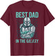 Star Wars The Mandalorian and Grogu Best Dad in the Galaxy T-Shirt - T-Shirt | Maroon