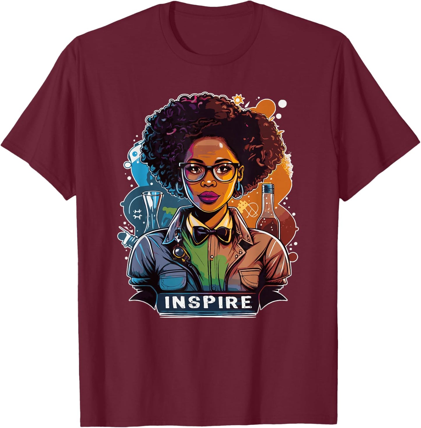 African-American Black Scientist and Inventor Day T-Shirt - T-Shirt | Maroon
