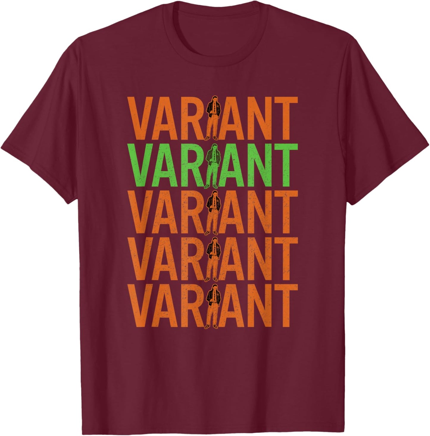 Marvel Loki Variant Text Stack T-Shirt - T-Shirt | Maroon