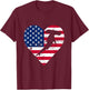 Patriotic Hammerhead Shark American Flag 4th Of July Women Kids Men T-Shirt - T-Shirt | Maroon