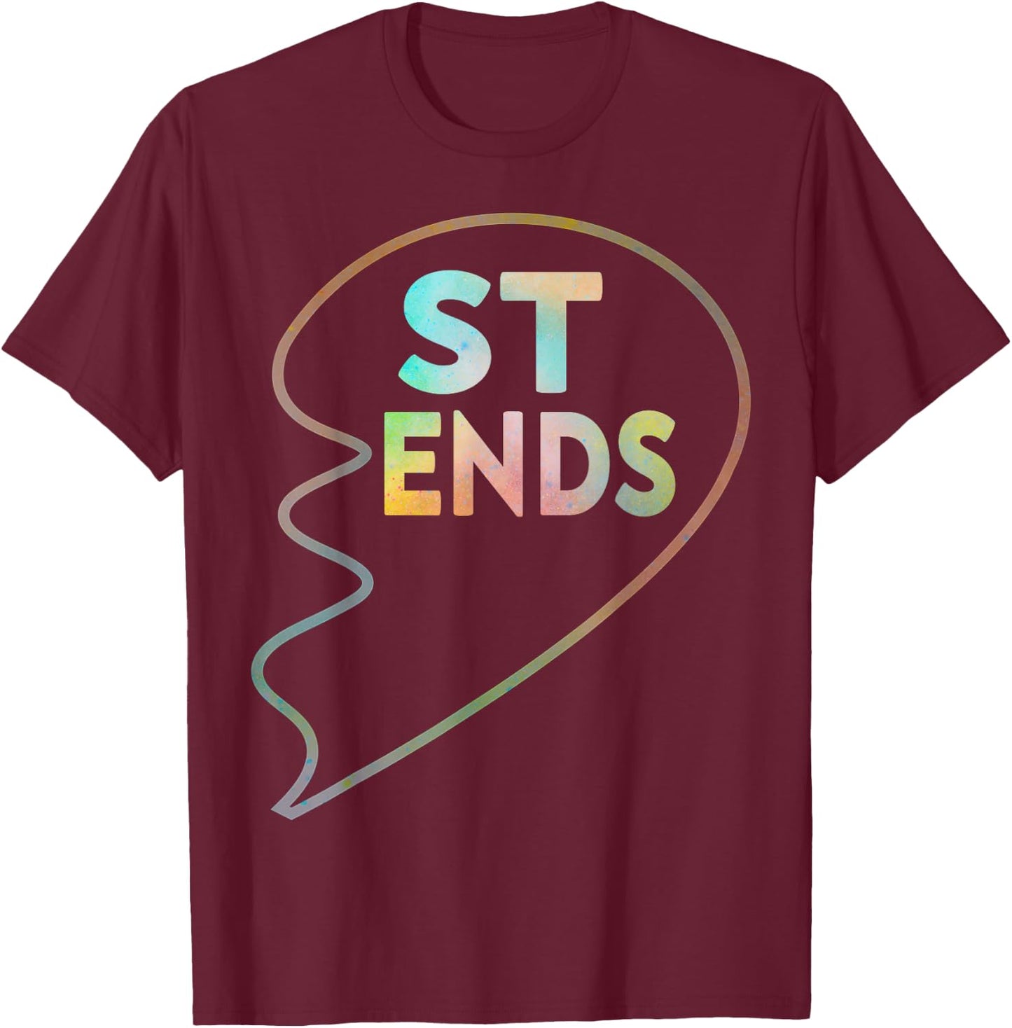 BFF 1 Heart in 2 Best Friends Matching 2nd Part T-Shirt - T-Shirt | Maroon